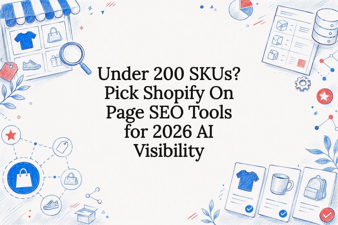 Hand-drawn Shopify SEO visibility title card